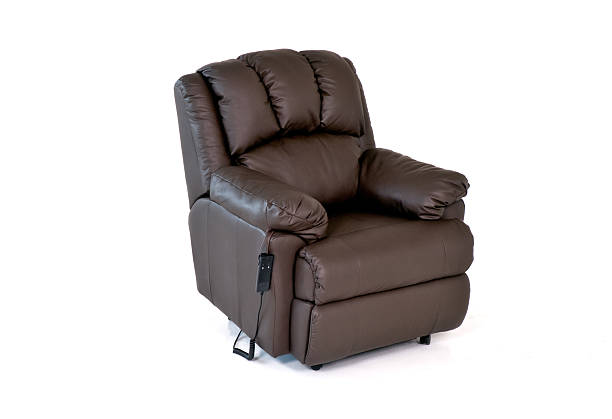 istock Brown reclining leather chair 512351076