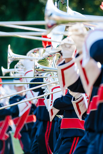 istock Various instruments and details from a music band of windband 512351874
