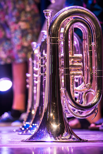 istock Various instruments and details from a music band of windband 512351930