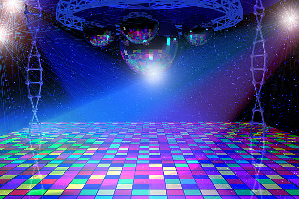 Disco lights background stock photo
