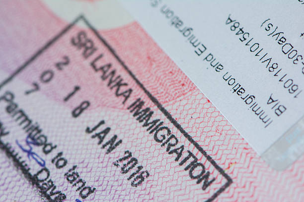 istock Sri Lanka Passport Visa and Stamp 512357306