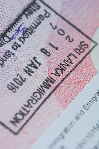 istock Sri Lanka Passport Visa and Stamp 512357460