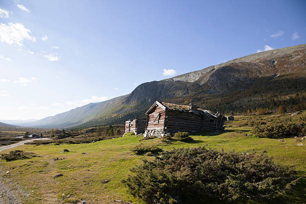 istock Old rundown summer farm in the mountains. 512363225