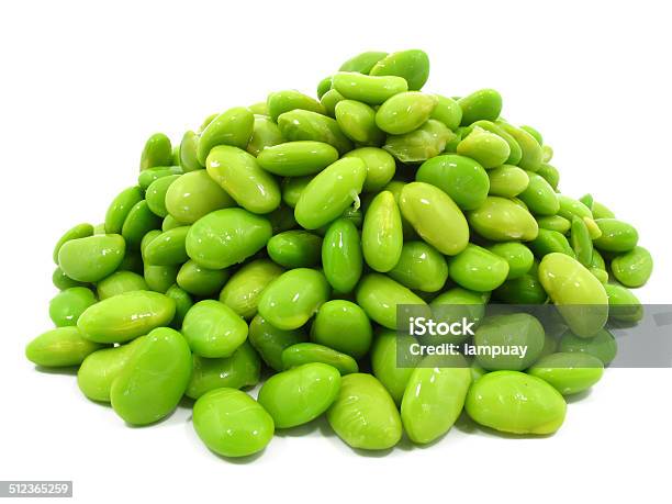 Group Of Edamame Soy Beans Shelled Stock Photo - Download Image Now - Bean, Close-up, Cut Out