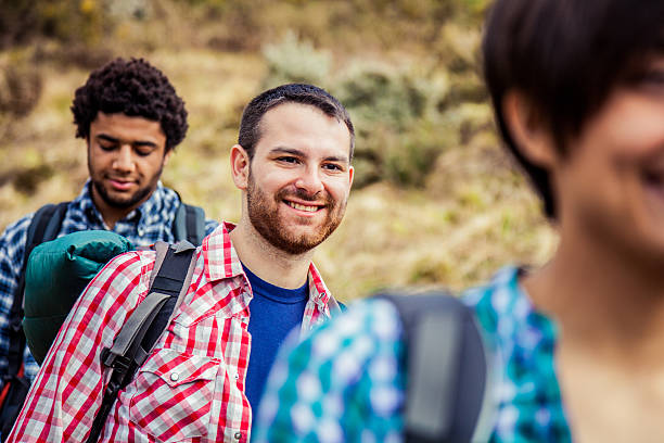 istock Group of  young friend hiking in mountain 512385701