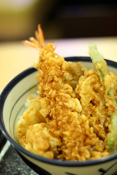 istock Tempura on rice, Japanese food 512386489