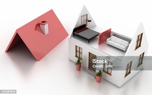 Open House Stock Photo - Download Image Now - Architecture, Bathroom, Bed - Furniture