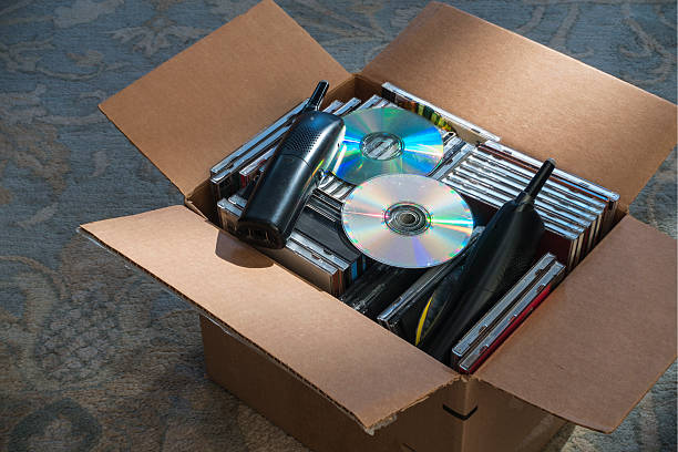 obsolete technology in box stock photo