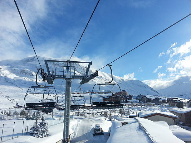 istock Chair lift in the Alpe's. 512399510