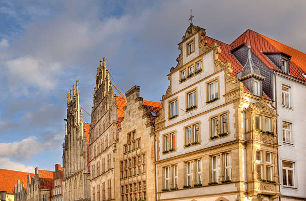 istock Facades of Munster buildings in Germany 512400876