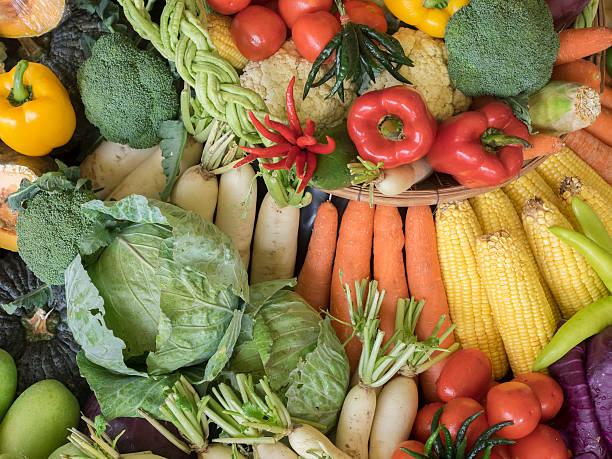 istock Close up of various colorful raw vegetables 512401798