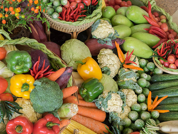 istock Close up of various colorful raw vegetables 512402104