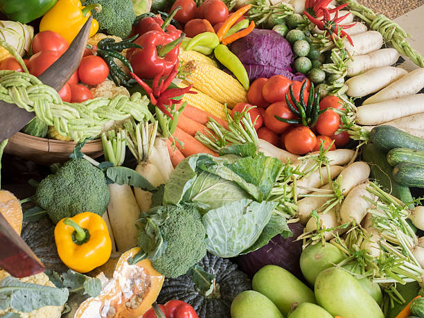 istock Close up of various colorful raw vegetables 512402186