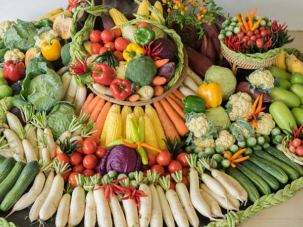 istock Close up of various colorful raw vegetables 512402312