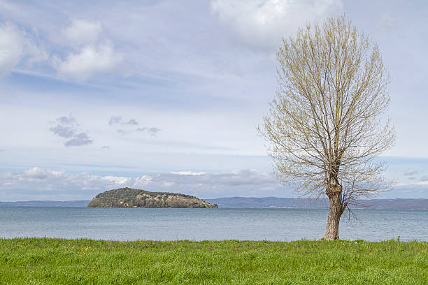 The Martana island in Lake Bolsena - prison and place of death of the Gothic Queen Amalaswintha