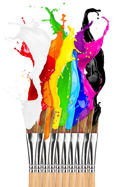 istock colorful color splash paintbrush row 512403210