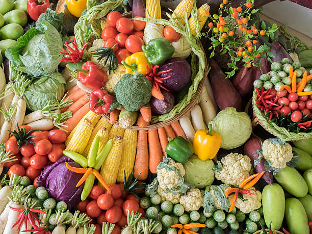 istock Close up of various colorful raw vegetables 512403224