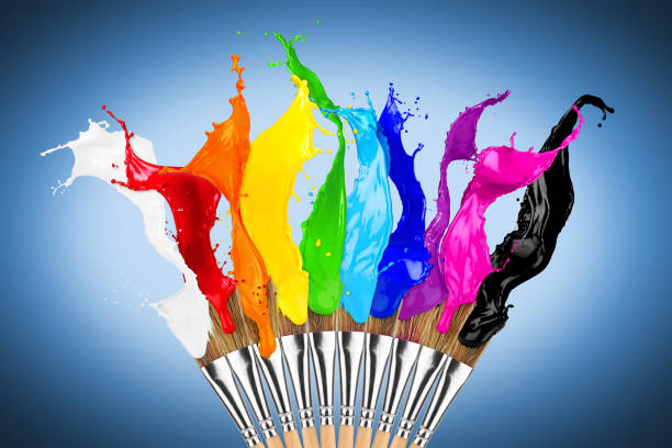 istock colorful color splash paintbrush row 512403646