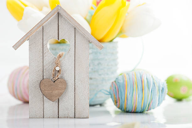 istock Easter still life with bird house 512403828
