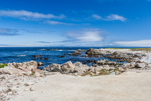 Between Bird Rock and Point Joe, 17 Mile Drive, California, USA - July 1, 2012: The 17 Mile Drive is a scenic road through Pacific Grove and Pebble Beach in Big Sur, Monterey, California, USA.
