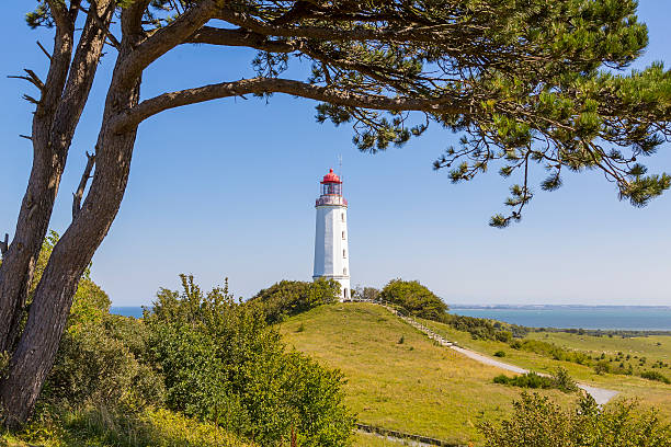 istock landscape and lighthouse Dornbusch at Hiddensee island 512405404
