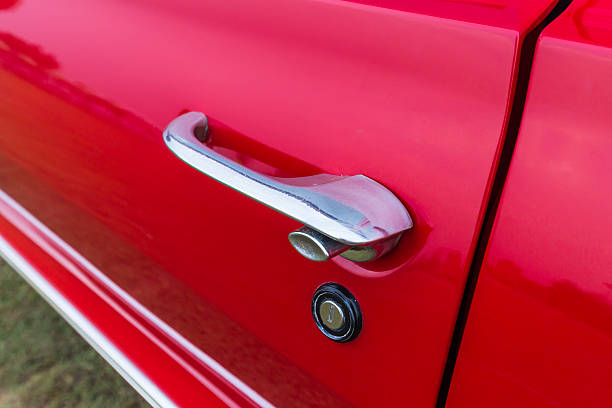 istock close up door vintage car 512406310