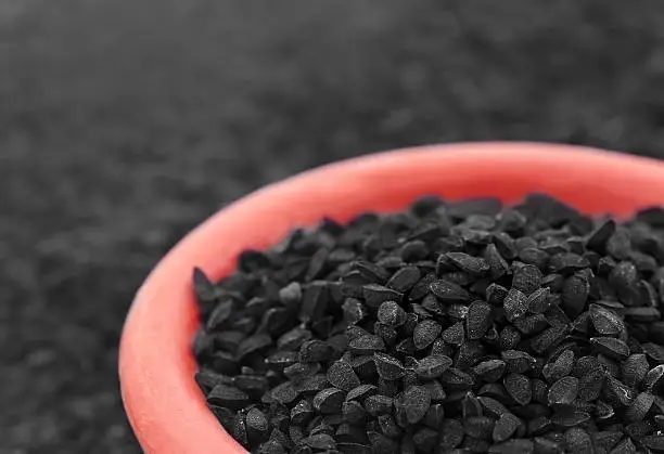 Nigella or Black cumin in a bowl