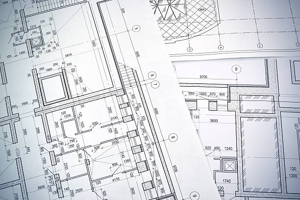 istock Drawing a floor plan of the building 512409438