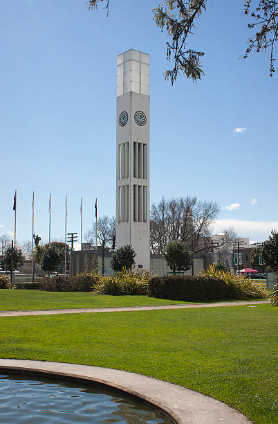 Palmerston North Central clock tower in the square, Palmerston North, New Zealand. Palmerston North stock pictures, royalty-free photos & images