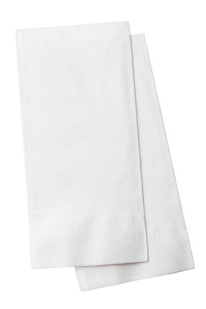 istock Two White Paper Napkins Isolated on White Background 512415953