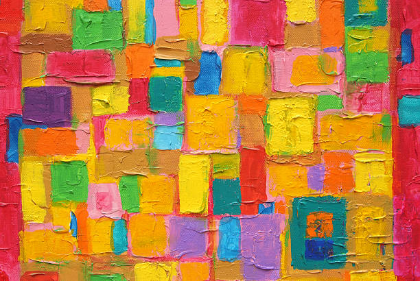 istock Colorful Image of an original Abstract Painting on Canvas 512417113