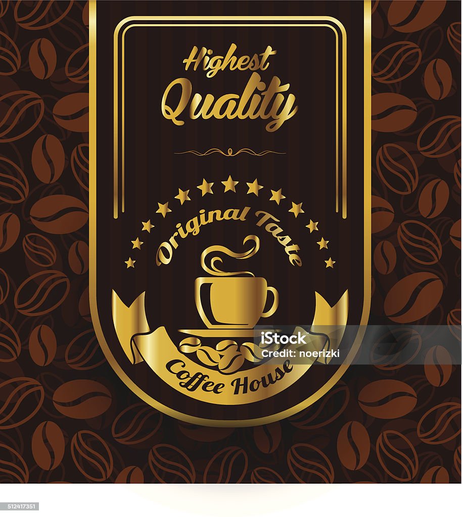 Nhãn Cà Phê Cao Cấp Trên Nền Cổ Điển Hình minh họa Sẵn có - Tải ...