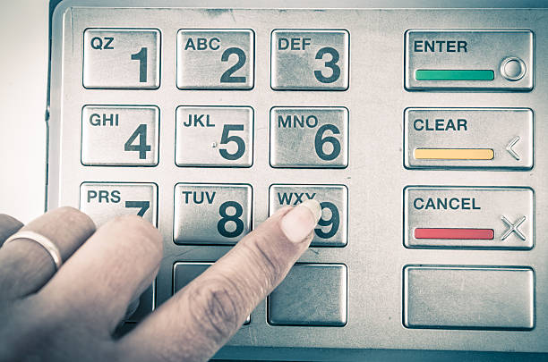 istock Closeup of atm machine keyboard 512418889