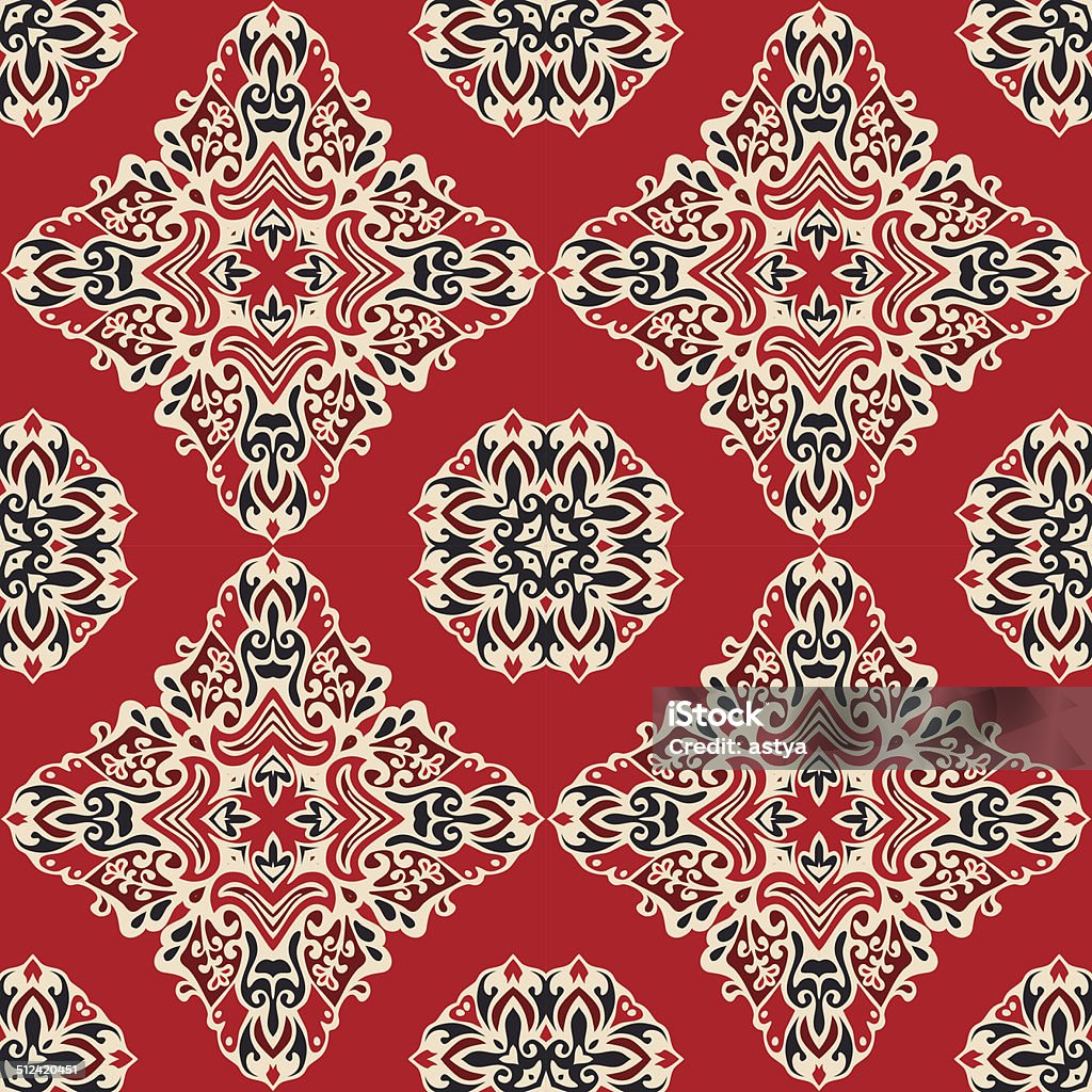 Red Cultural Pattern Red Ethnic Abstract Seamless Vector Pattern Stock Illustration ...