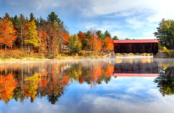 istock County Covered Bridge in New Hampshire 512422169