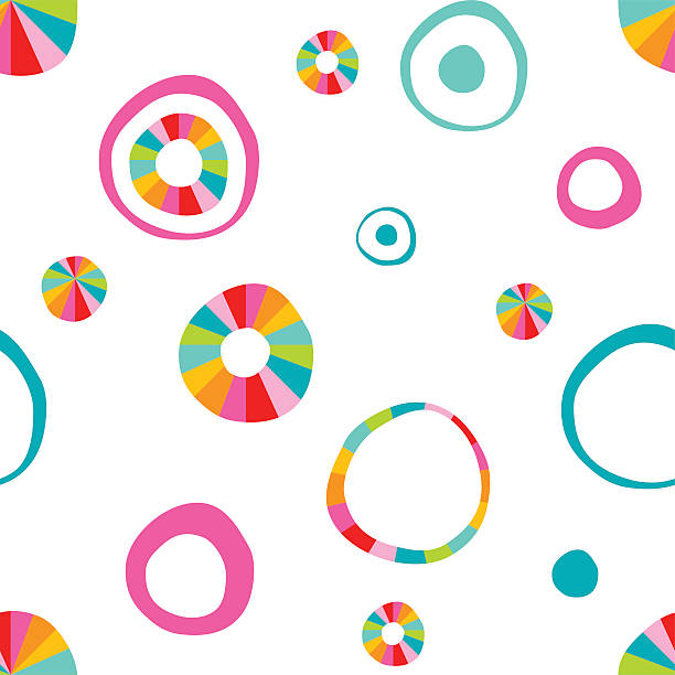 ilustraciones, imágenes clip art, dibujos animados e iconos de stock de los garabatos dibujado a mano, redondo, círculo patrón de color. vector de diseño. - bubble seamless pattern backgrounds