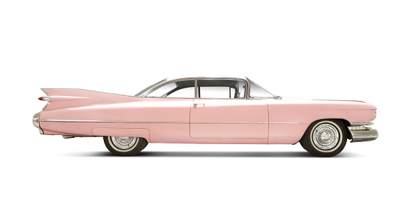 '59 Cadillac Eldorado isolated on white. Logos removed.