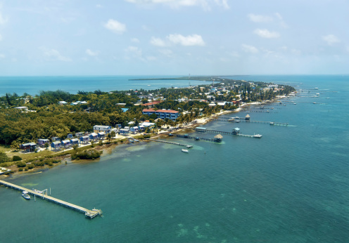 Caye Caulker is an island off the coast from the mainland in Belize.