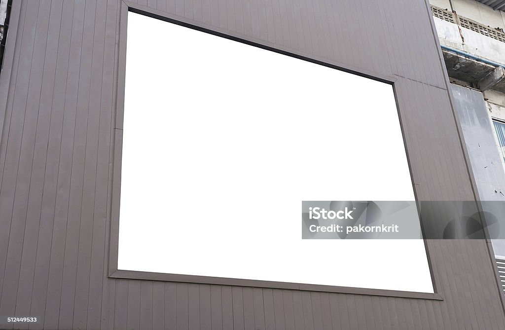 Edifício com Outdoor - Foto de stock de Branco royalty-free Edifício com Outdoor - Foto de stock de Branco royalty-free