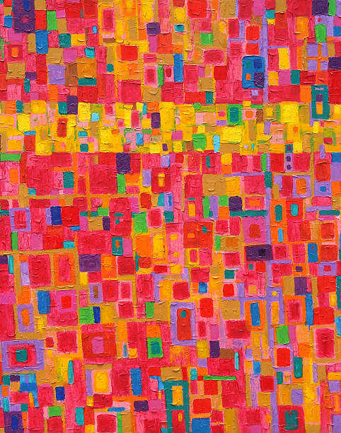 istock Colorful Image of an original Abstract Painting on Canvas 512452635