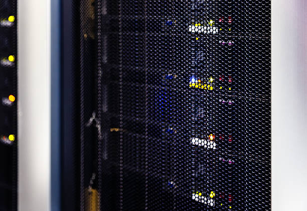 istock Server door blur close-up of indicators 512452870