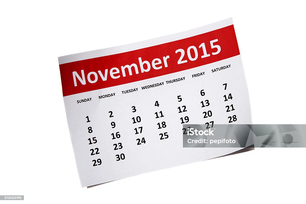 November 2015 - Lizenzfrei 2015 Stock-Foto