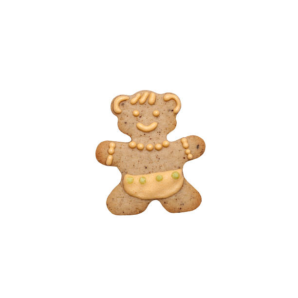 istock Homemade gingerbread cookie with colored frosting isolated on a 512453890
