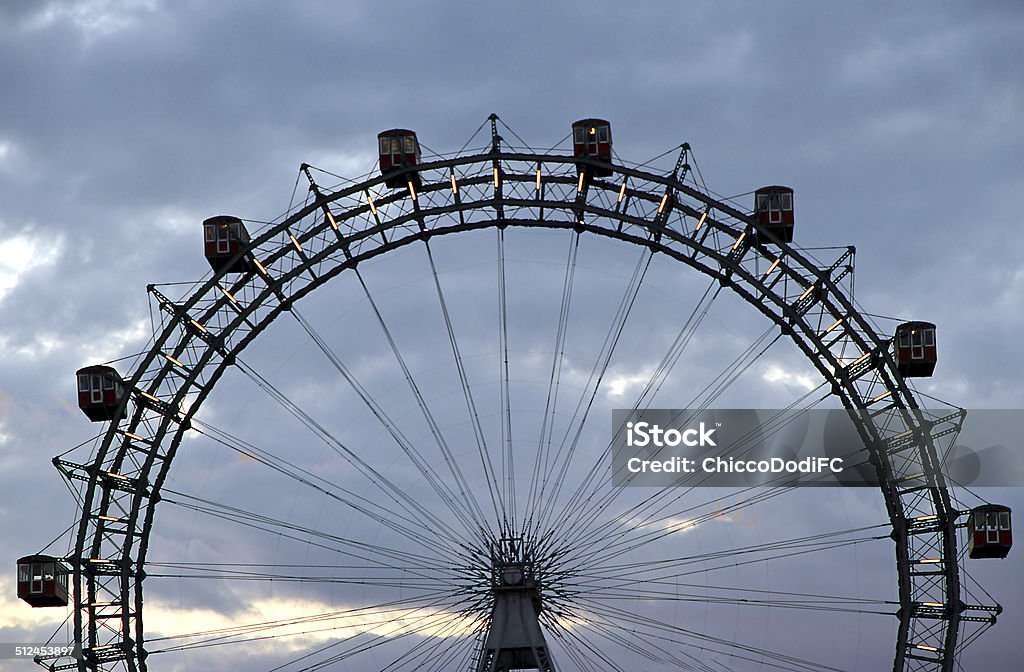 Ferris wheel in the Prater in backlight famous Ferris wheel in the Prater in backlight Ferris Wheel Stock Photo