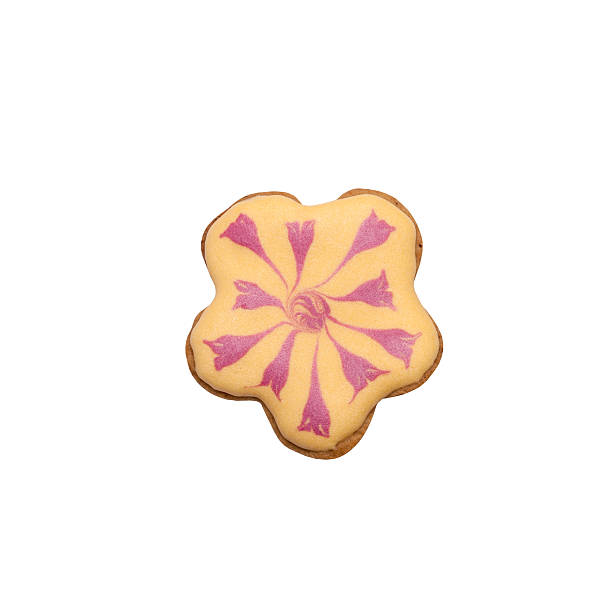 istock Homemade gingerbread cookie with colored frosting isolated on a 512454262