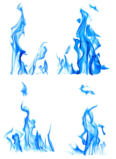 istock collection of four blue flames isolated on white 512454941