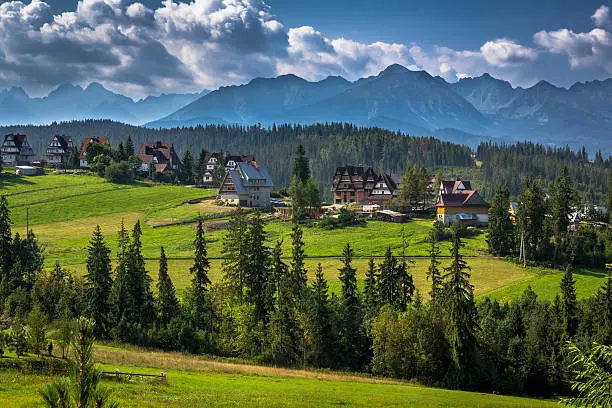 Bukowina Tatrzanska village in the Tatra Mountains, Poland