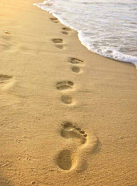 Photo of Footmarks on the sandy beach