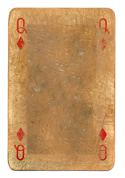 istock ancient  grunge playing card queen of diamonds background 512475881