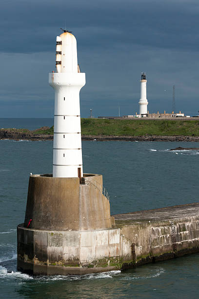 istock Lighthouses at entrance to Aberdeen harbour 512476415